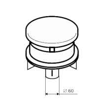 Вертикальное коаксиальное окончание (козырёк) SM1D PROTHERM